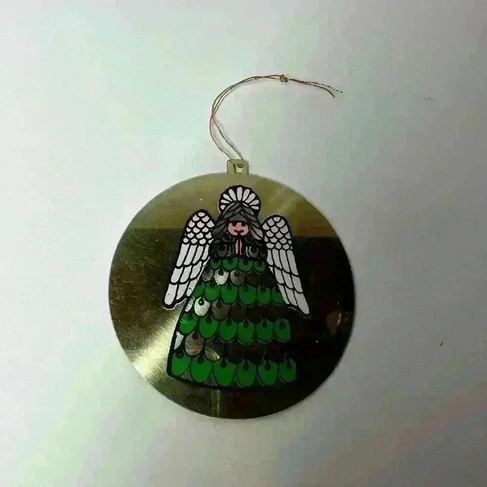 Set of 3 Metal Ornaments - Santa, Angel, Caroler - Picture 4 of 5